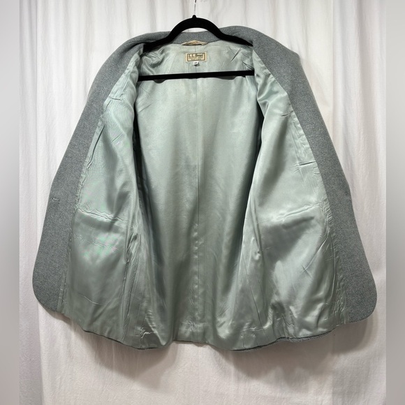 Vintage LL Bean Mint Green Wool One Button Blazer Suit Jacket Size 10 - Picture 8 of 16